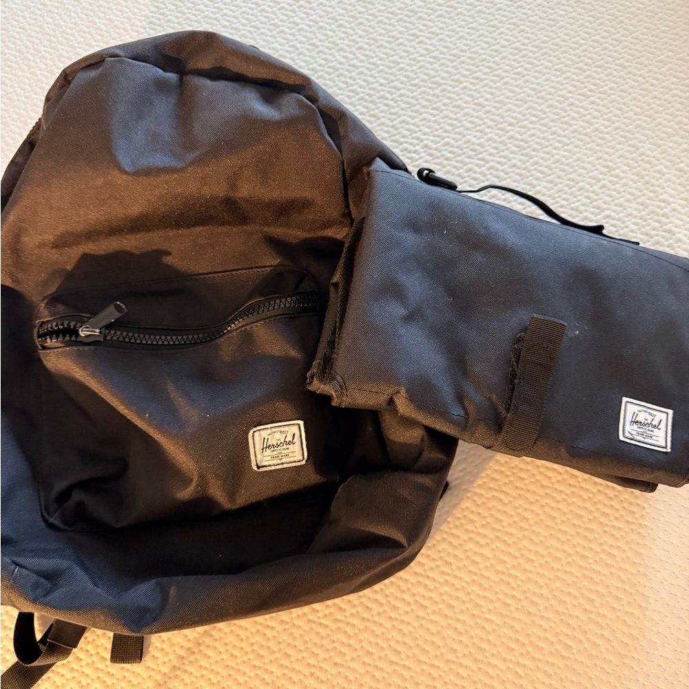 Herschel Supply Company Classic Black diaper Backpack and changing pad